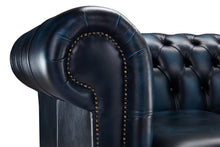 Load image into Gallery viewer, 1694 Chesterfield Sofa Blue Antique Leather