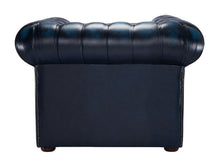 Load image into Gallery viewer, 1694 Chesterfield Club Chair Blue Antique Leather