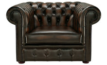 Load image into Gallery viewer, 1694 Chesterfield Club Chair Brown Antique Leather