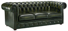 Load image into Gallery viewer, 1694 Chesterfield Sofa Green Antique Leather