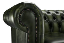 Load image into Gallery viewer, 1694 Chesterfield Sofa Green Antique Leather