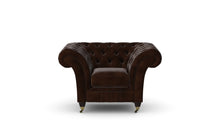 Load image into Gallery viewer, Milano Chesterfield Club Brown Antique Leather handmade
