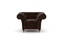 Load image into Gallery viewer, Milano Chesterfield Club Brown Antique Leather handmade