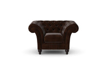 Load image into Gallery viewer, Milano Chesterfield Club Brown Antique Leather handmade