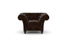 Load image into Gallery viewer, Milano Chesterfield Club Brown Antique Leather handmade