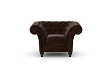 Load image into Gallery viewer, Milano Chesterfield Club Brown Antique Leather handmade