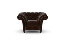Load image into Gallery viewer, Milano Chesterfield Club Brown Antique Leather handmade