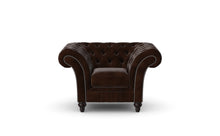 Load image into Gallery viewer, Milano Chesterfield Club Brown Antique Leather handmade