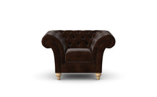 Load image into Gallery viewer, Milano Chesterfield Club Brown Antique Leather handmade