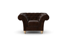 Load image into Gallery viewer, Milano Chesterfield Club Brown Antique Leather handmade