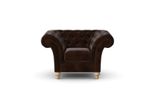 Load image into Gallery viewer, Milano Chesterfield Club Brown Antique Leather handmade