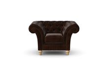 Load image into Gallery viewer, Milano Chesterfield Club Brown Antique Leather handmade