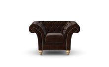 Load image into Gallery viewer, Milano Chesterfield Club Brown Antique Leather handmade