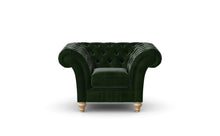 Load image into Gallery viewer, Milano Chesterfield Club Green Antique Leather handmade