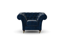 Load image into Gallery viewer, Milano Chesterfield Club Blue Antique Leather handmade