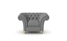 Load image into Gallery viewer, Milano Chesterfield Club Iron Grey House Leather handmade