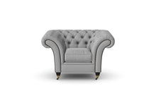 Load image into Gallery viewer, Milano Chesterfield Club Silver Grey House Leather handmade
