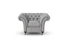 Load image into Gallery viewer, Milano Chesterfield Club Silver Grey House Leather handmade