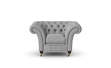 Load image into Gallery viewer, Milano Chesterfield Club Silver Grey House Leather handmade