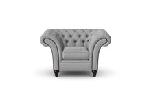 Load image into Gallery viewer, Milano Chesterfield Club Silver Grey House Leather handmade