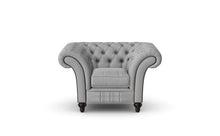 Load image into Gallery viewer, Milano Chesterfield Club Silver Grey House Leather handmade