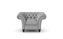 Load image into Gallery viewer, Milano Chesterfield Club Silver Grey House Leather handmade