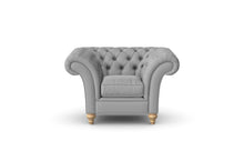 Load image into Gallery viewer, Milano Chesterfield Club Silver Grey House Leather handmade