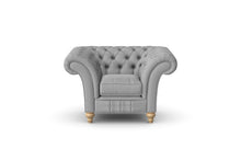 Load image into Gallery viewer, Milano Chesterfield Club Silver Grey House Leather handmade