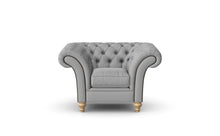Load image into Gallery viewer, Milano Chesterfield Club Silver Grey House Leather handmade