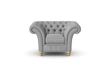 Load image into Gallery viewer, Milano Chesterfield Club Silver Grey House Leather handmade