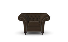 Load image into Gallery viewer, Milano Chesterfield Club Dark Chocolate House Leather handmade