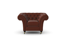 Load image into Gallery viewer, Milano Chesterfield Club Dark Saddle Bolero Leather handmade