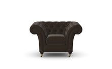 Load image into Gallery viewer, Milano Chesterfield Club Chocolate Bolero Leather handmade