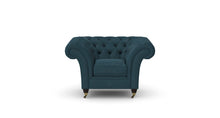 Load image into Gallery viewer, Milano Chesterfield Club Blue Allure Velvet handmade
