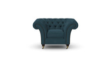 Load image into Gallery viewer, Milano Chesterfield Club Blue Allure Velvet handmade