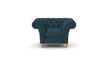 Load image into Gallery viewer, Milano Chesterfield Club Blue Allure Velvet handmade