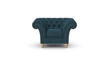 Load image into Gallery viewer, Milano Chesterfield Club Blue Allure Velvet handmade