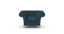 Load image into Gallery viewer, Milano Chesterfield Club Blue Allure Velvet handmade