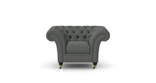 Load image into Gallery viewer, Milano Chesterfield Club Graphite Allure Velvet handmade