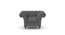 Load image into Gallery viewer, Milano Chesterfield Club Graphite Allure Velvet handmade