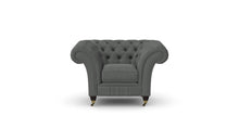 Load image into Gallery viewer, Milano Chesterfield Club Graphite Allure Velvet handmade