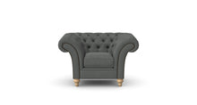 Load image into Gallery viewer, Milano Chesterfield Club Graphite Allure Velvet handmade