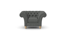 Load image into Gallery viewer, Milano Chesterfield Club Graphite Allure Velvet handmade