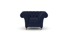 Load image into Gallery viewer, Milano Chesterfield Club Navy Allure Velvet handmade