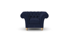 Load image into Gallery viewer, Milano Chesterfield Club Navy Allure Velvet handmade