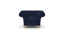 Load image into Gallery viewer, Milano Chesterfield Club Navy Allure Velvet handmade