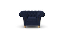 Load image into Gallery viewer, Milano Chesterfield Club Navy Allure Velvet handmade