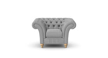 Load image into Gallery viewer, Milano Chesterfield Club Grey Allure Velvet handmade