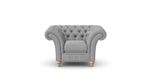 Load image into Gallery viewer, Milano Chesterfield Club Grey Allure Velvet handmade