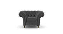 Load image into Gallery viewer, Milano Chesterfield Club Blue House Linen handmade